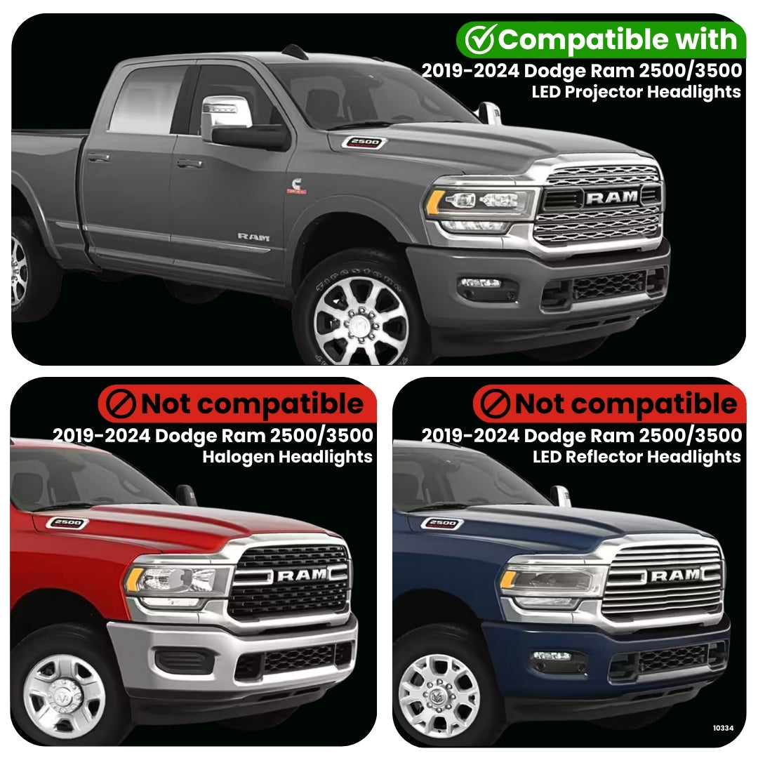 Dodge Ram 2500/3500 Dynamic Headlight Adapter for LED Projector Headlights (2019-2024) - 0