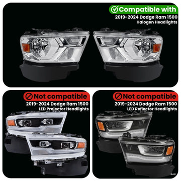 Dodge Ram 1500 Parking Lights Adapter for Halogen Headlights (2019-2024) - 0
