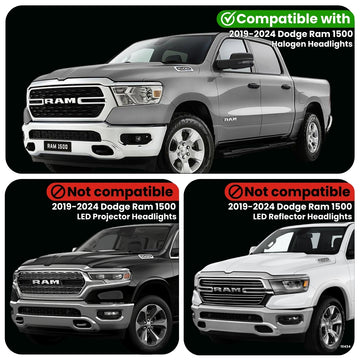 Dodge Ram 1500 Dynamic Headlight Adapter for Halogen Headlights (2019-2024) - 0