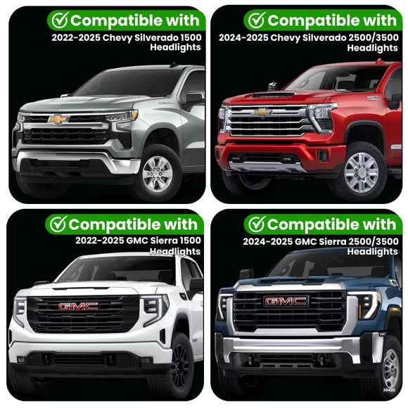 Chevrolet / GMC 1500-2500-3500 Parking Light Adapter for Headlights (2022-2025)