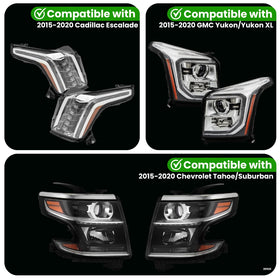 Chevrolet/GMC/Cadillac Tahoe, Suburban, Yukon, Yukon XL, Escalade Parking Light Adapter for Headlights (2015-2020) - 0