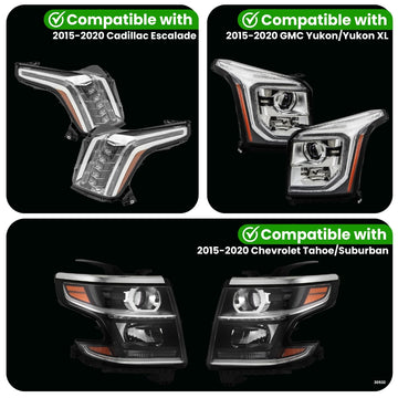 Chevrolet/GMC/Cadillac Tahoe, Suburban, Yukon, Yukon XL, Escalade Parking Light Adapter for Headlights (2015-2020) - 0