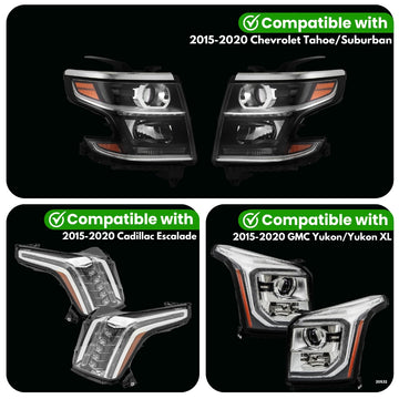 Chevrolet/GMC/Cadillac Tahoe, Suburban, Yukon, Yukon XL, Escalade Parking Light Adapter for Headlights (2015-2020) - 0