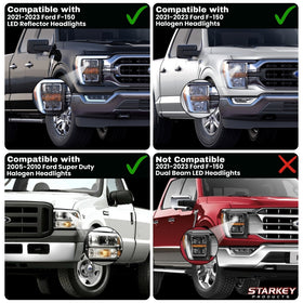 F-Series Parking & Turn Adapter for Halogen or LED Reflector Headlights (2005-2023 ) - 0