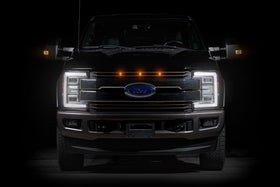 Buy amber Ford Super Duty Raptor Style Grille Lights Kit (2017-2019)