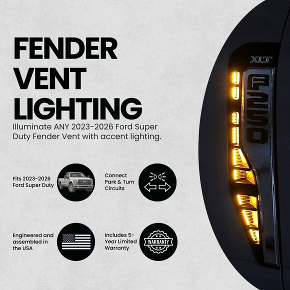 Ford Super Duty Fender Vent Lighting Kit (2023-2026)