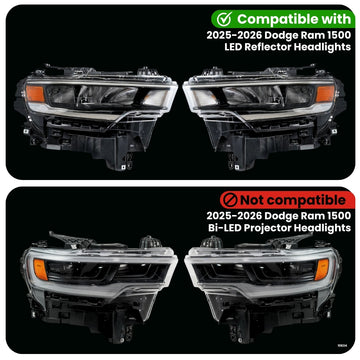 Dodge Ram 1500 Dynamic Headlight Adapter for LED Reflector Headlights (2025-2026) - 0