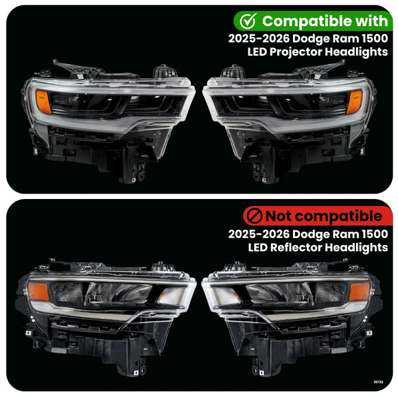 Dodge Ram 1500 DRL Adapter for LED Projector Headlights (2025-2026)