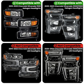 Chevrolet Silverado 1500-2500-3500 Parking Light Adapter For Halogen Headlights (2019-2023) - 0