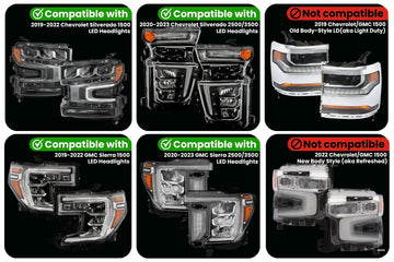 Chevrolet / GMC 1500-2500-3500 DRL Adapter for LED Headlights (2019-2023) - 0