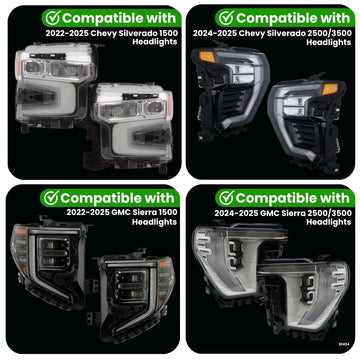 Chevrolet / GMC 1500-2500-3500 Dynamic LED Headlight Adapter (2022-2025) - 0