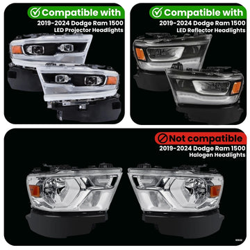 Dodge Ram 1500 DRL Adapter for LED Headlights (2019-2024) - 0