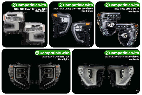 Chevrolet / GMC 1500-2500-3500 & Canyon Parking Light Adapter for Headlights (2022-2026)