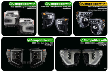 Chevrolet / GMC 1500-2500-3500 & Canyon Dynamic LED Headlight Adapter (2022-2026) - 0