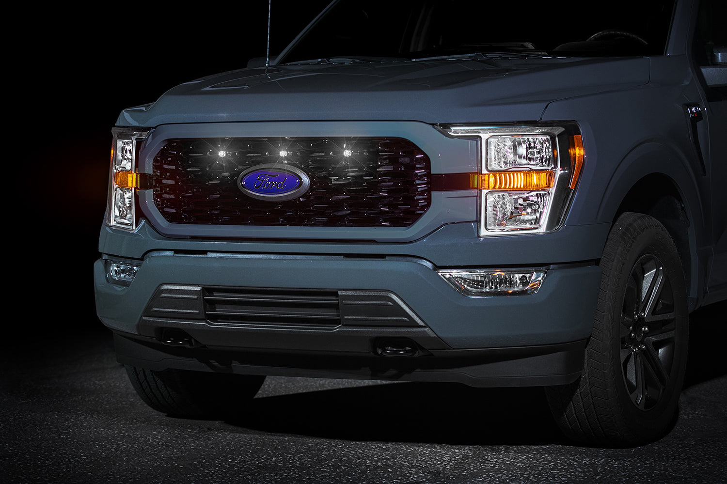 Buy white Ford F-150 Raptor Style Grille Light Kit  - Fits STX (2021-2023)