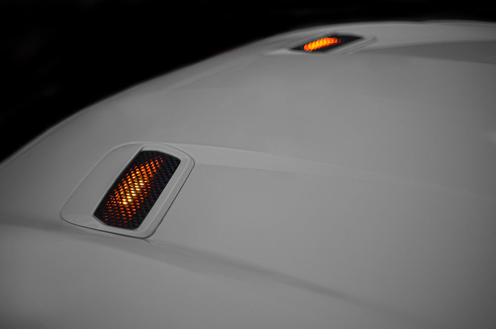 Buy amber Ford Mustang Hood Mounted Turn Signal Kit - Fits (2018-2023)